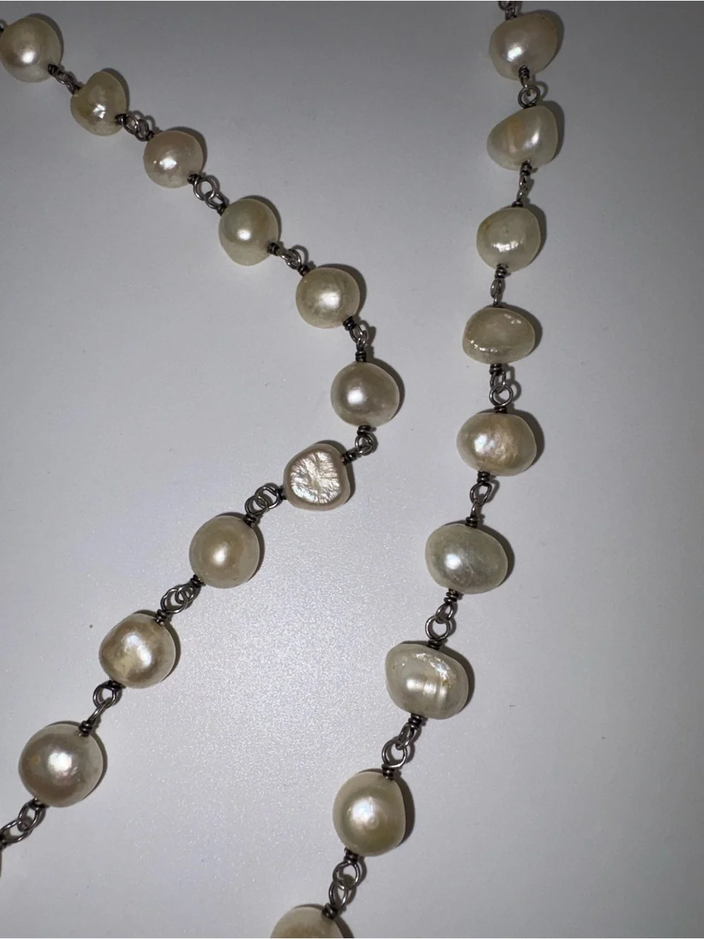 Silpada Long Pearl Station Necklace - 